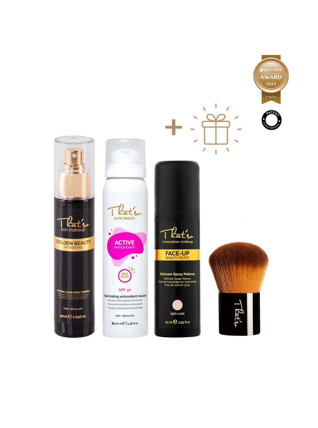 THAT’SO GLAM & GLOW BEAUTY (DHA 4 %) + DOVANA HD KABUKI rinkinys