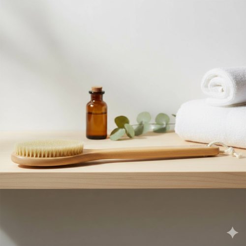 Nuum Cosmetics Long Handle Body Brush Kūno šveitimo šepetys su ilga rankena