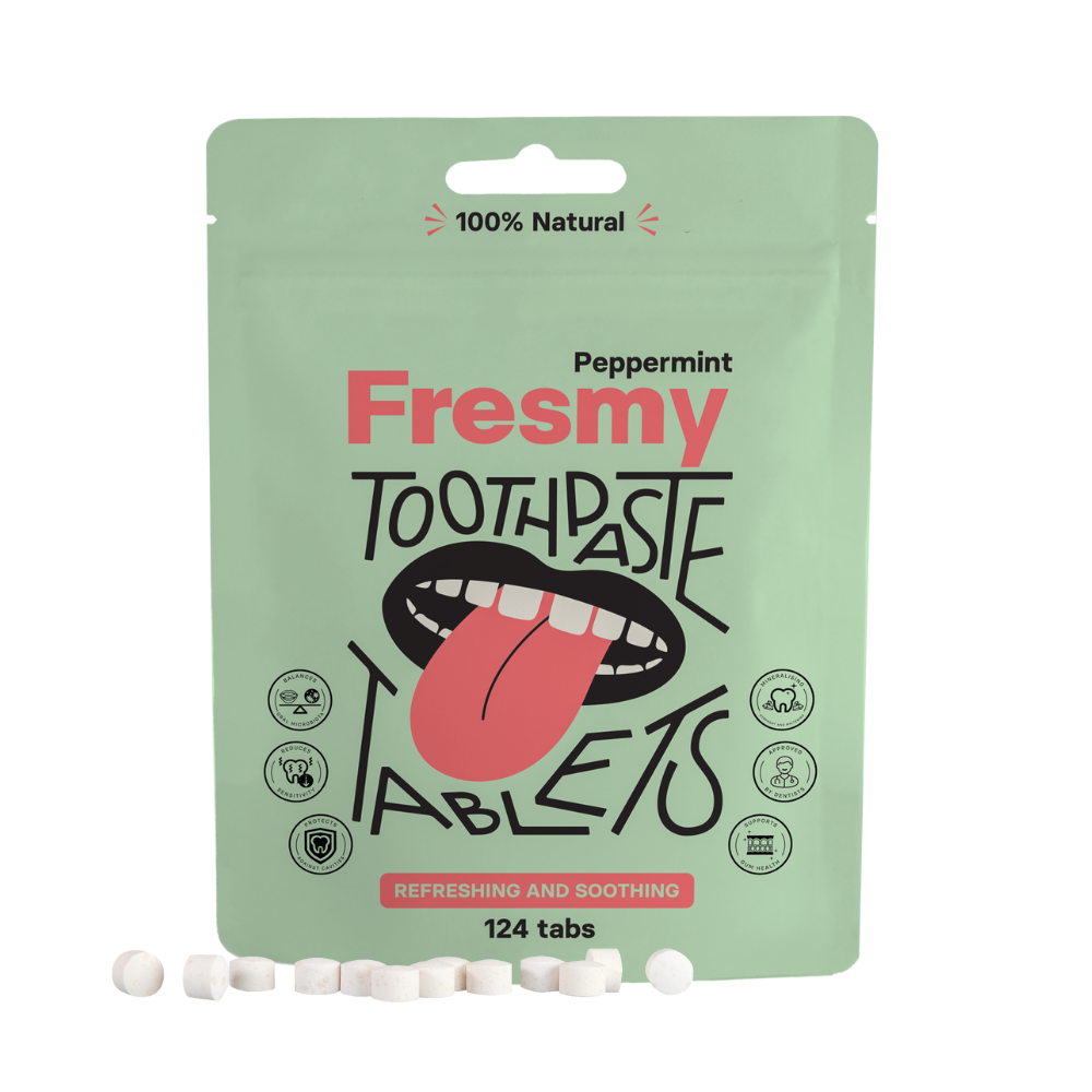 FRESMY dantų pastos tabletės, 124 vnt.