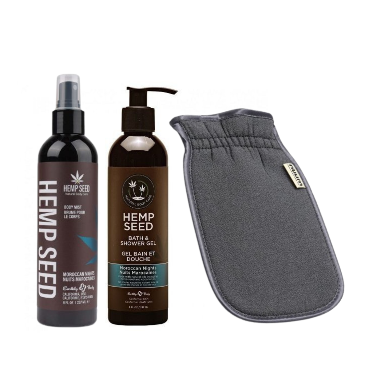 Nuum Cosmetics ir Hemp Seed Moroccan Nights – šveitimas ir kvapas – rinkinys