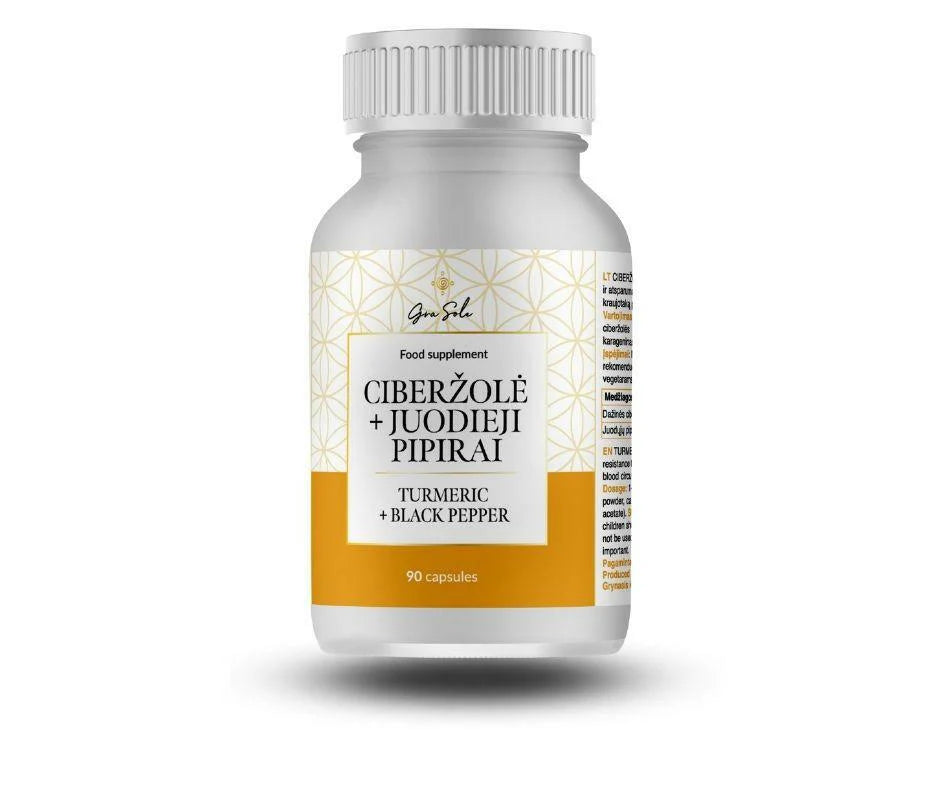 CIBERŽOLĖ + JUODIEJI PIPIRAI (90 kapsulių)
