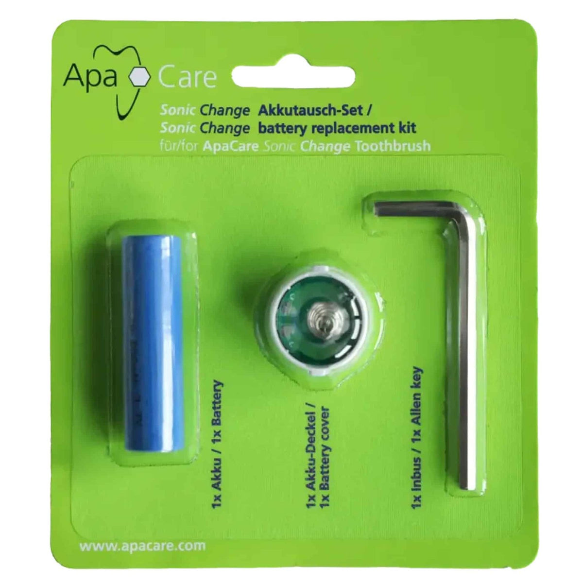 ApaCare Sonic Change akumuliatoriaus keitimo rinkinys