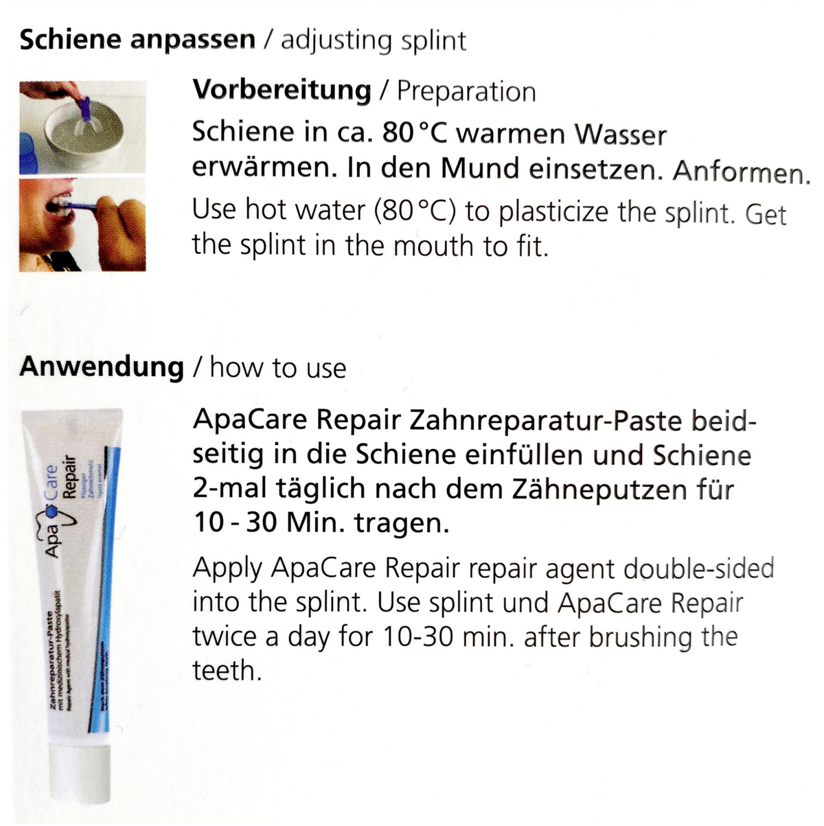 ApaCare Repair dantų kapos su dėžute, 1 vnt.