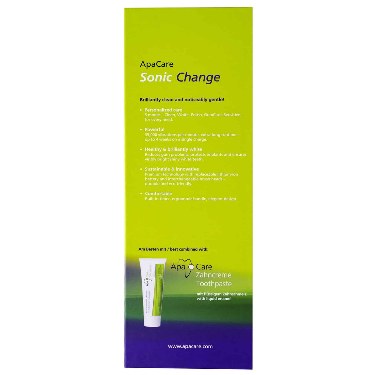 ApaCare Sonic Change elektrinis garsinis dantų šepetėlis