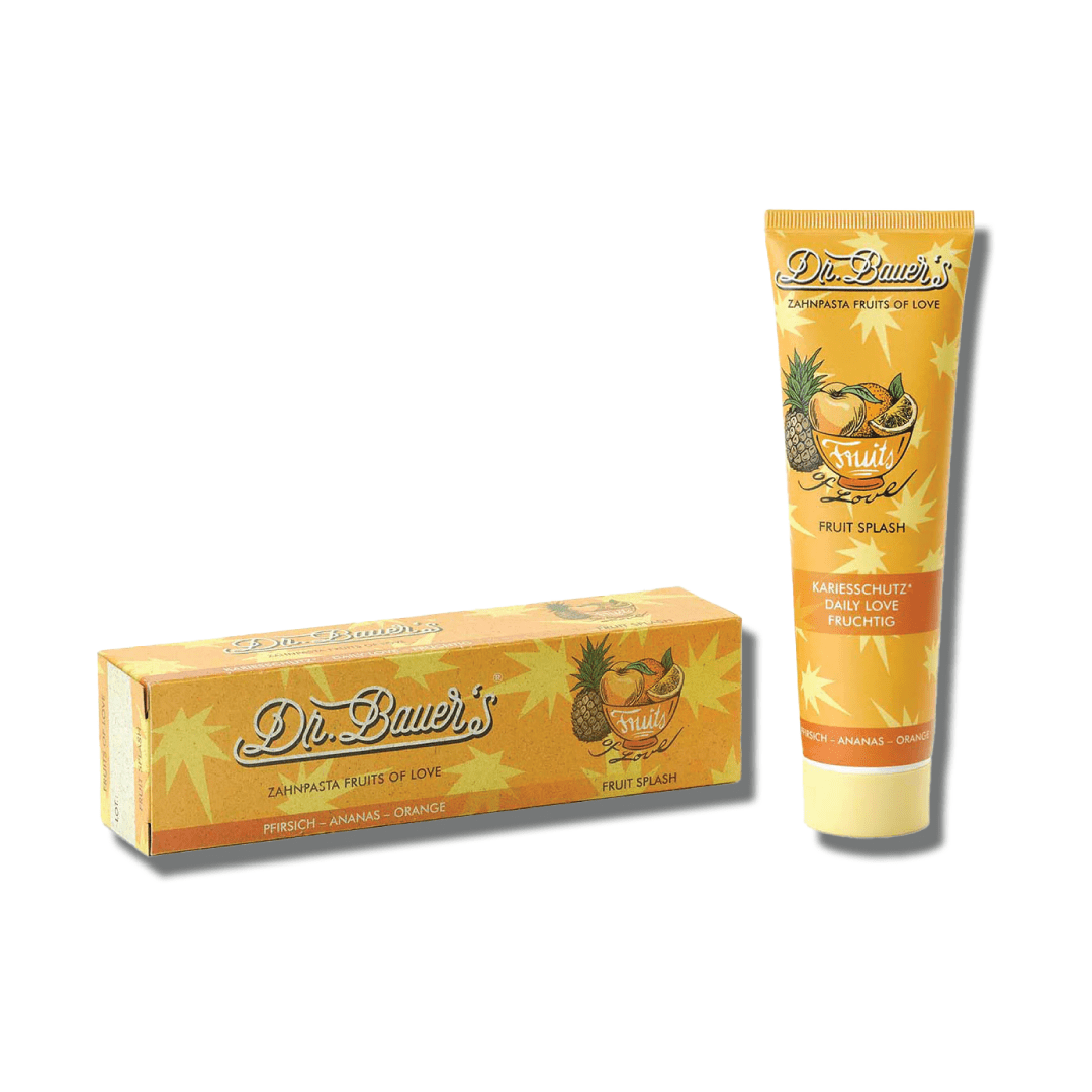 DR. BAUER’S FRUITS OF LOVE - persikų, ananasų bei apelsinų skonio dantų pasta