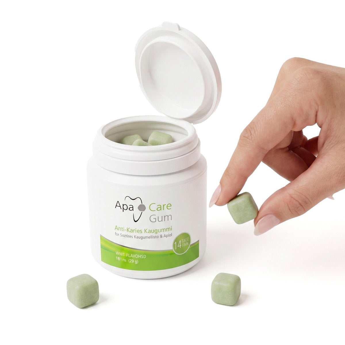 ApaCare Gum kramtomoji guma, 45 dražės (86 g)