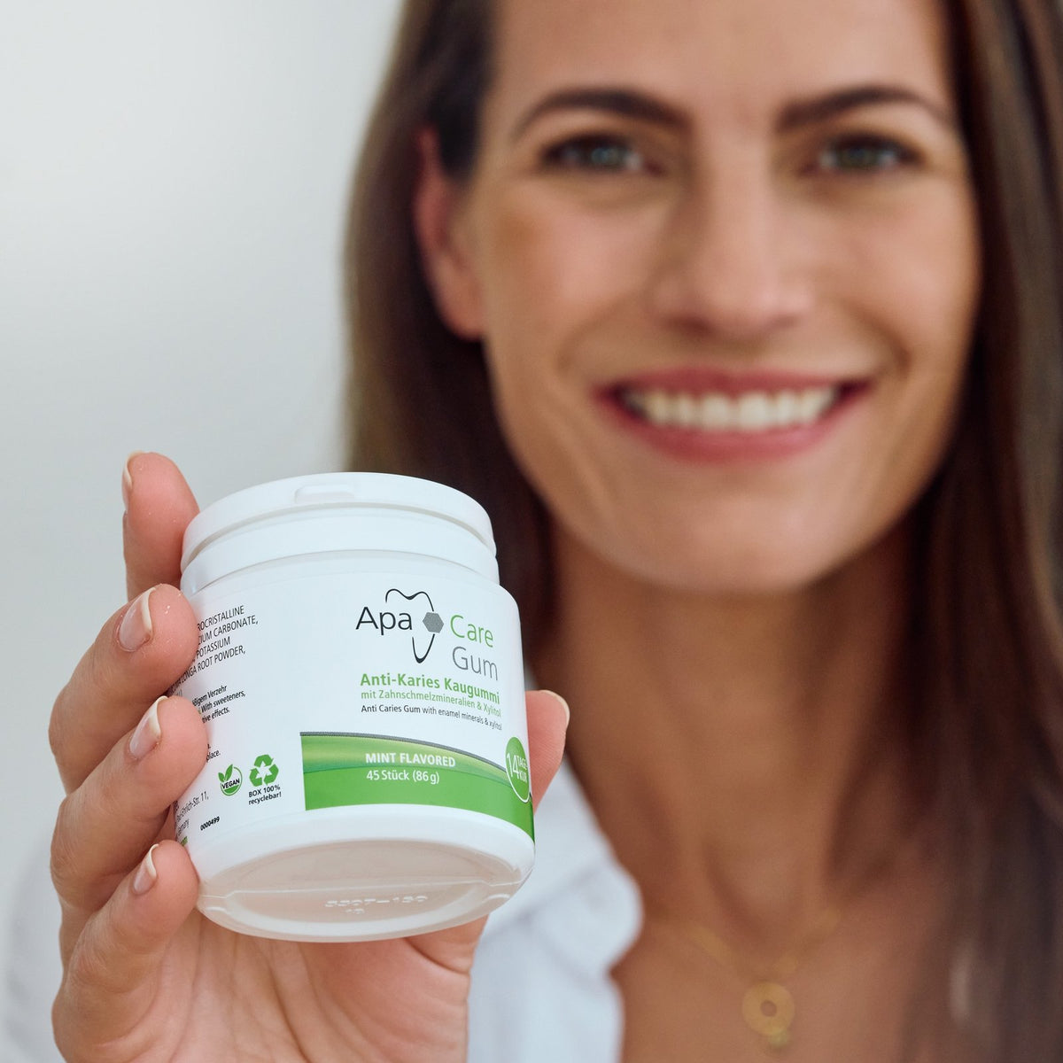 ApaCare Gum kramtomoji guma, 45 dražės (86 g)