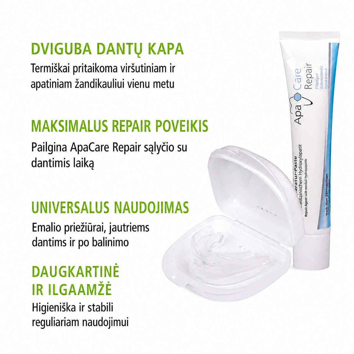 ApaCare Repair dantų kapos su dėžute, 1 vnt.