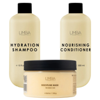 LIMBA Cosmetics maitinati ir drėkinanti plaukų rutina