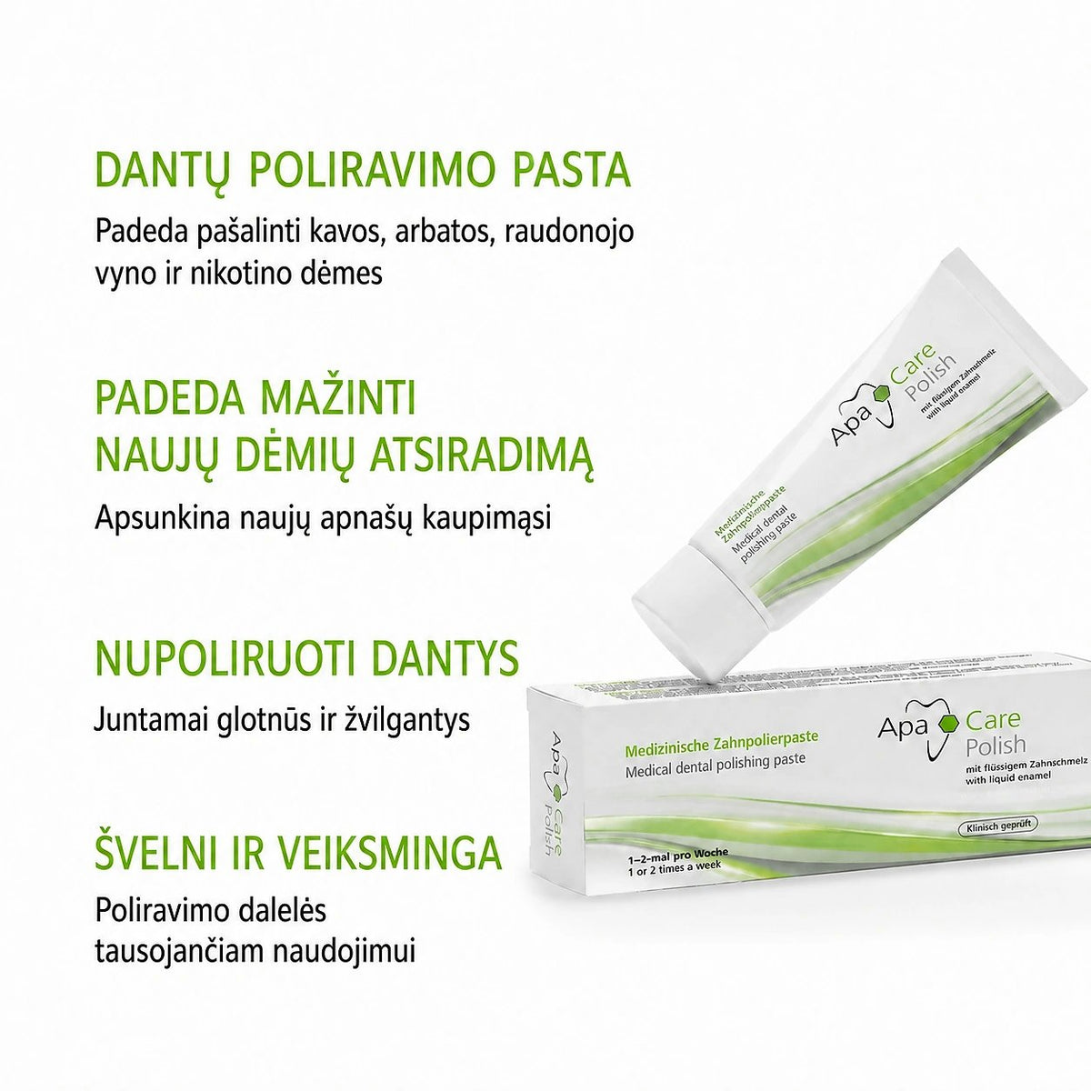 ApaCare Polish dantų poliravimo pasta, 25 ml