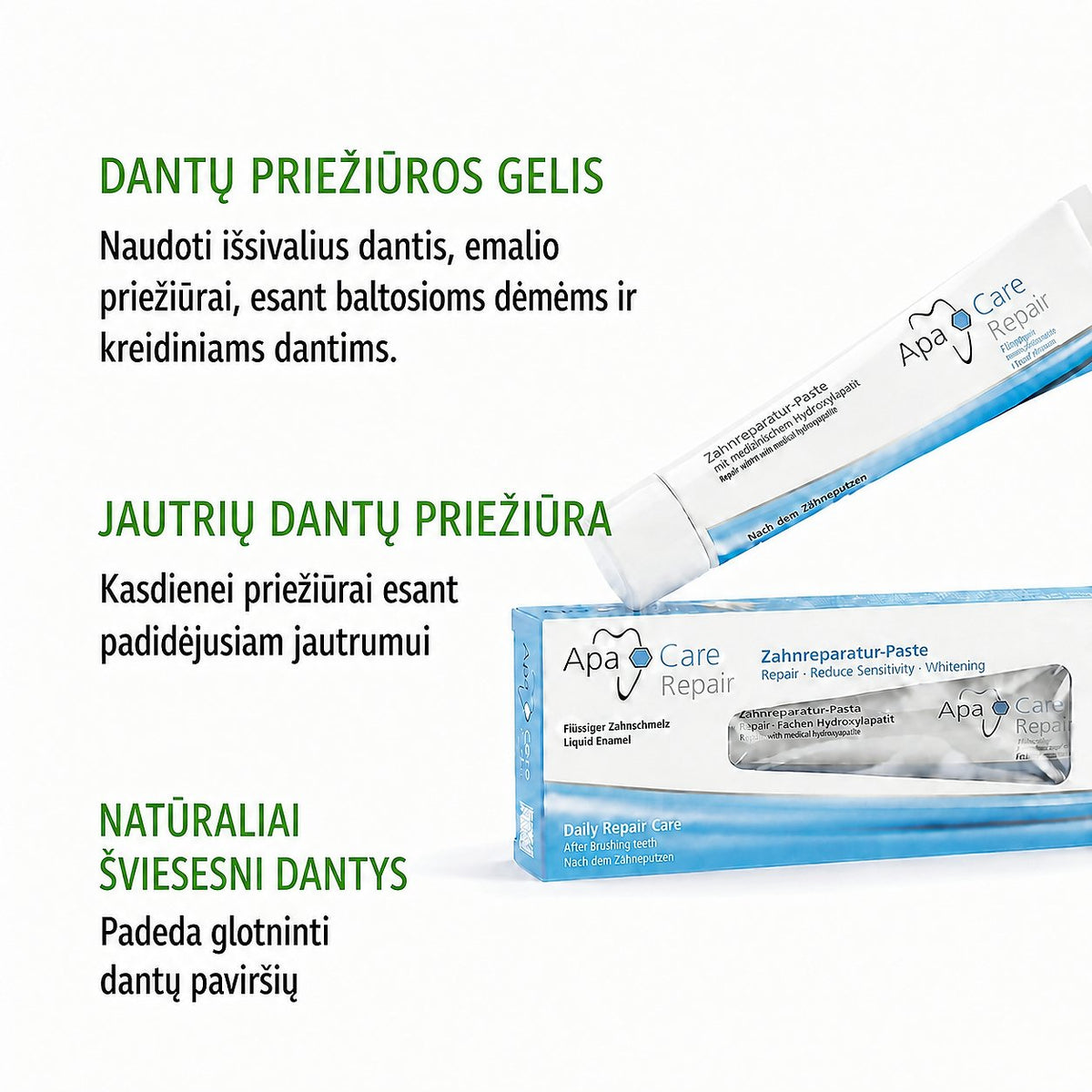 ApaCare & Repair dantų gelis, 30 ml