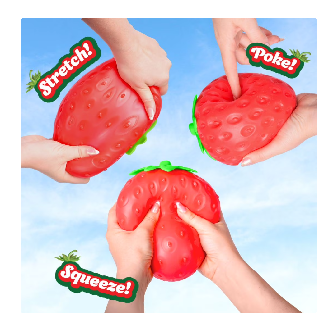 Squishy braškė antistresinis minkomas žaislas didelė
