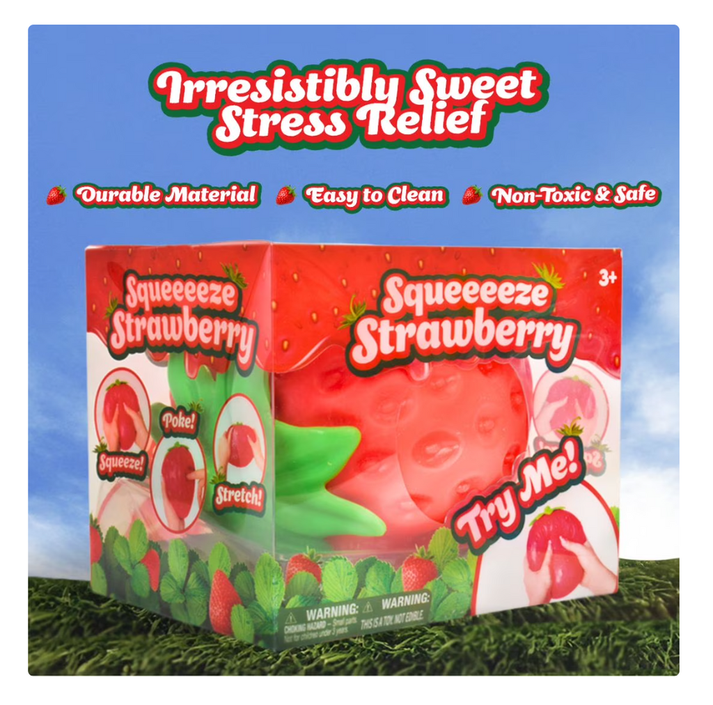 Squishy braškė antistresinis minkomas žaislas didelė