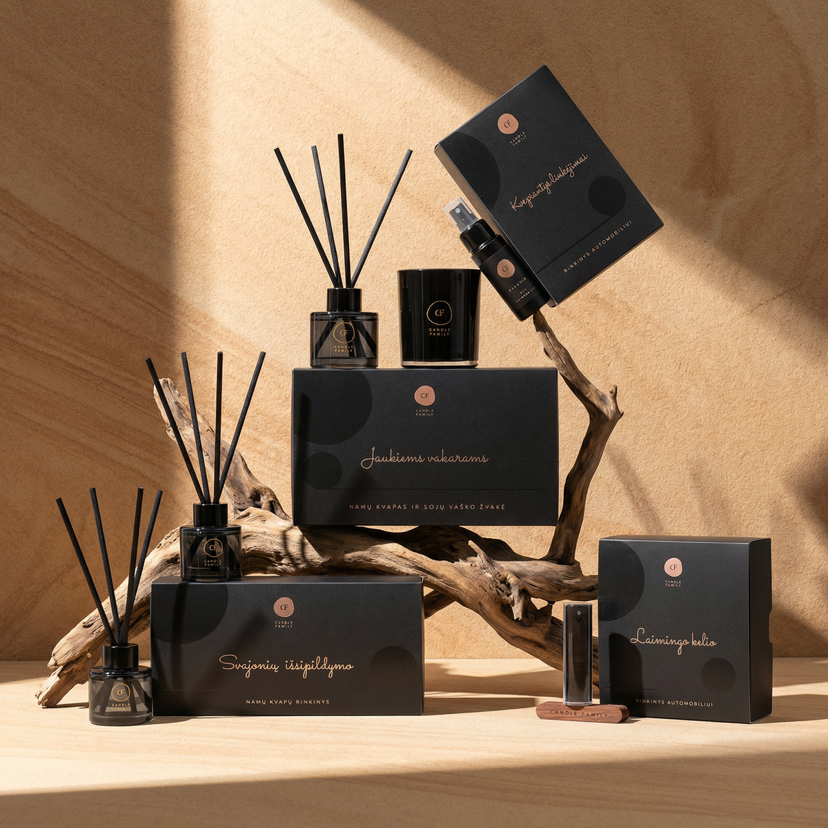 Candle Family Automobilio priežiūros rinkinys - „LAIMINGO KELIO“
