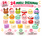 Advento kalendorius squishy dumpling šventiniai koldūnai