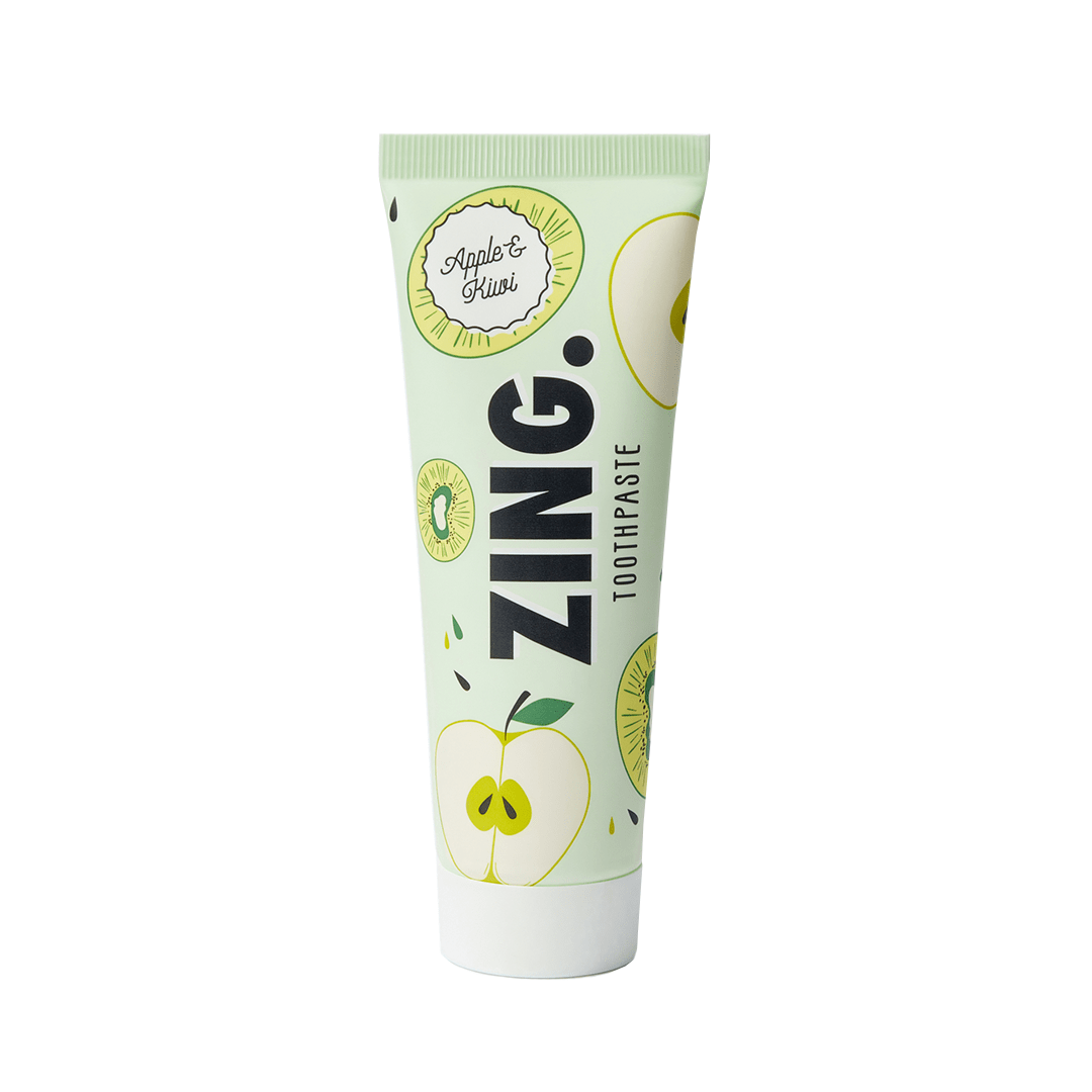 ZING Hap+ balinanti dantų pasta obuolio ir kivi skonio, 75 ml.