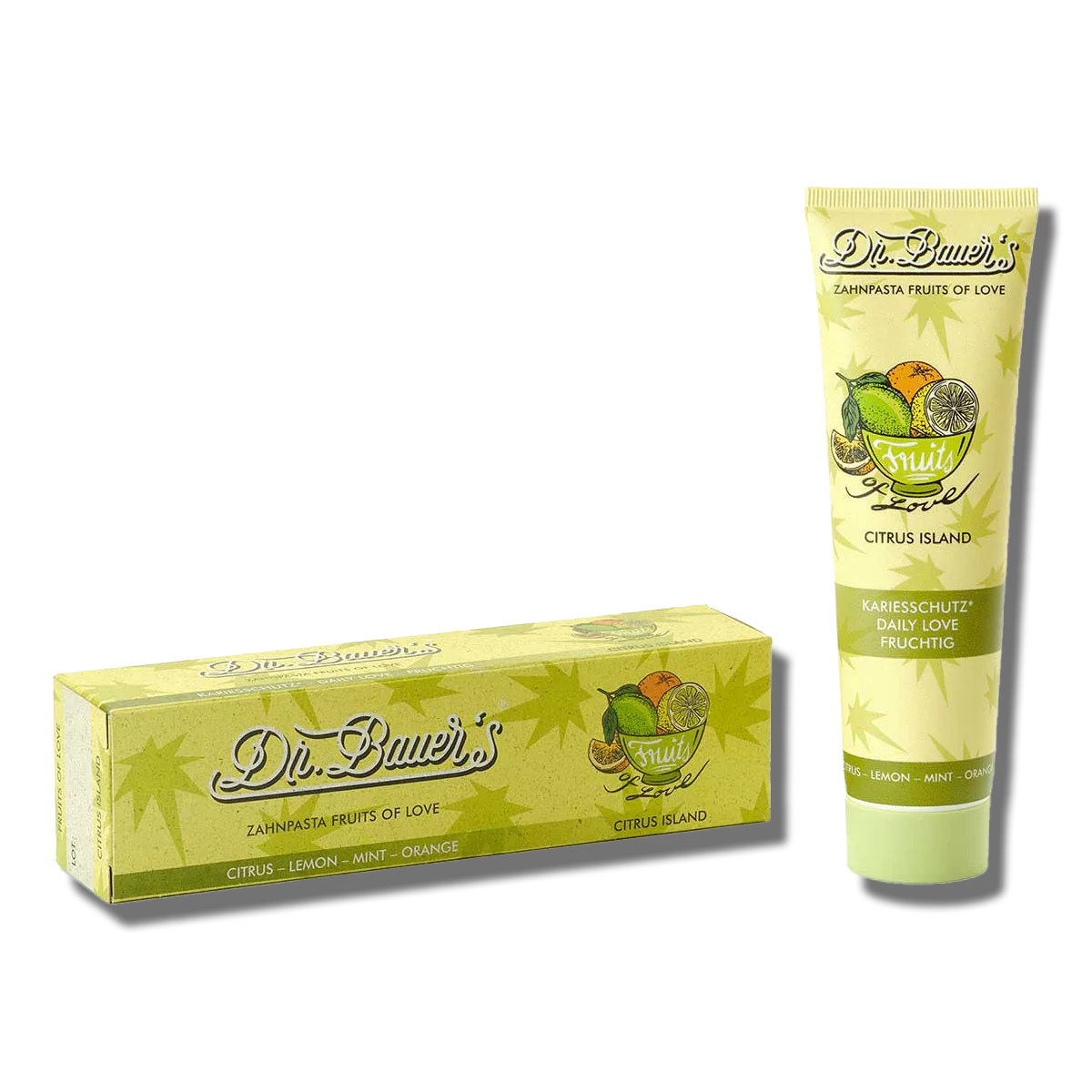 Dr. Bauer’s - Fruits of Love Citrusinių vaisių skonio dantų pasta 90 ml