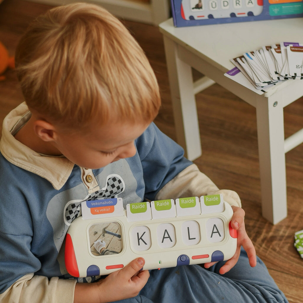 Lietuviškai įgarsintos šnekančios skaitymo kortelės SKILSAS SK2 skaitymo, rašybos ir matematikos įgūdžiams lavinti