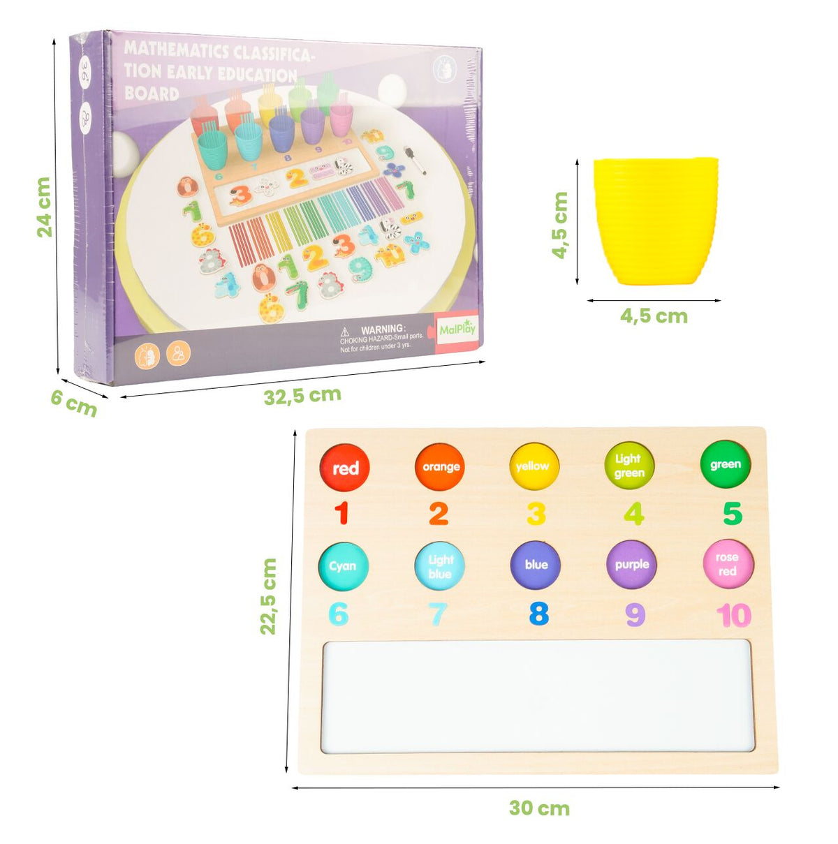Montessori edukacinis žaidimas skaičiai ir spalvos