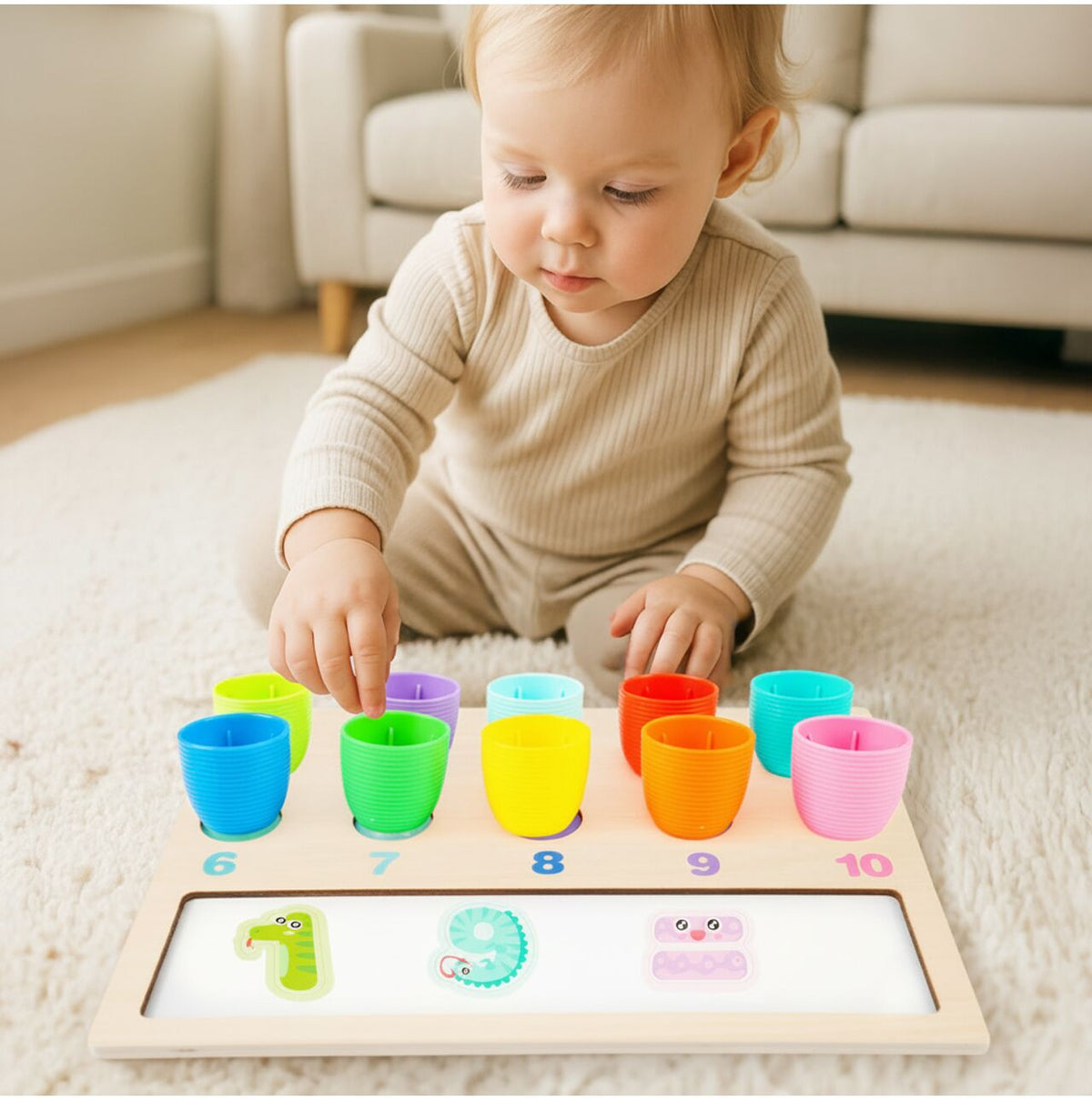Montessori edukacinis žaidimas skaičiai ir spalvos