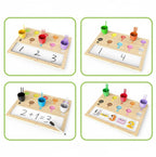 Montessori edukacinis žaidimas skaičiai ir spalvos