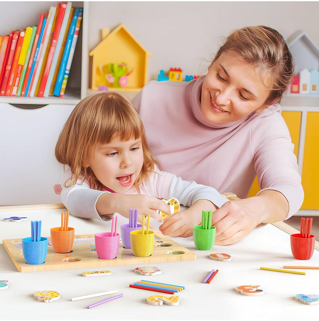 Montessori edukacinis žaidimas skaičiai ir spalvos