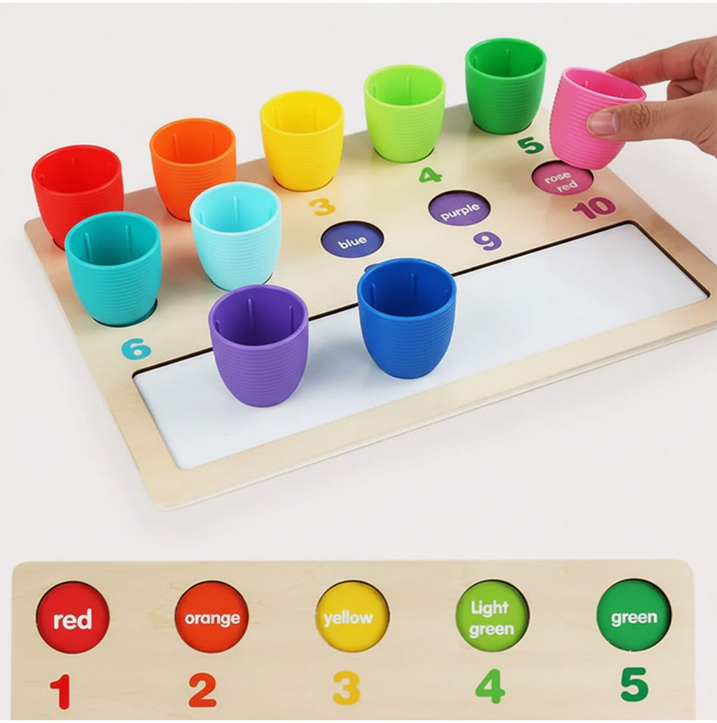 Montessori edukacinis žaidimas skaičiai ir spalvos