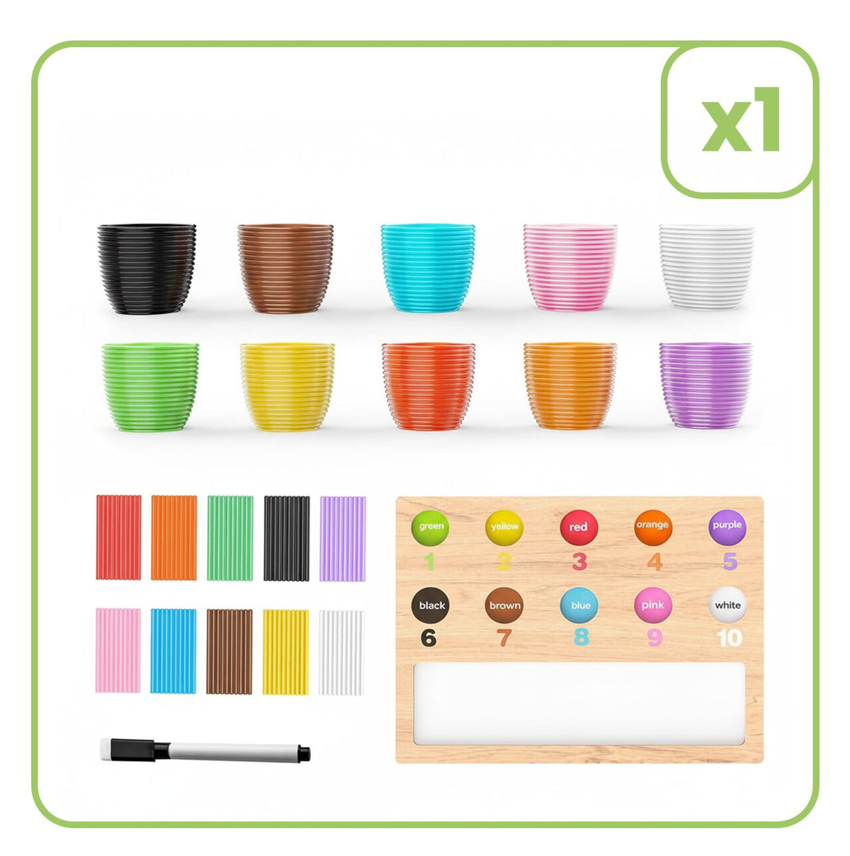 Montessori edukacinis žaidimas skaičiai ir spalvos