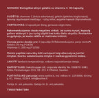 NORDBO Biologiškai aktyvi švelni skrandžiui geležis su vitaminu C 90kaps