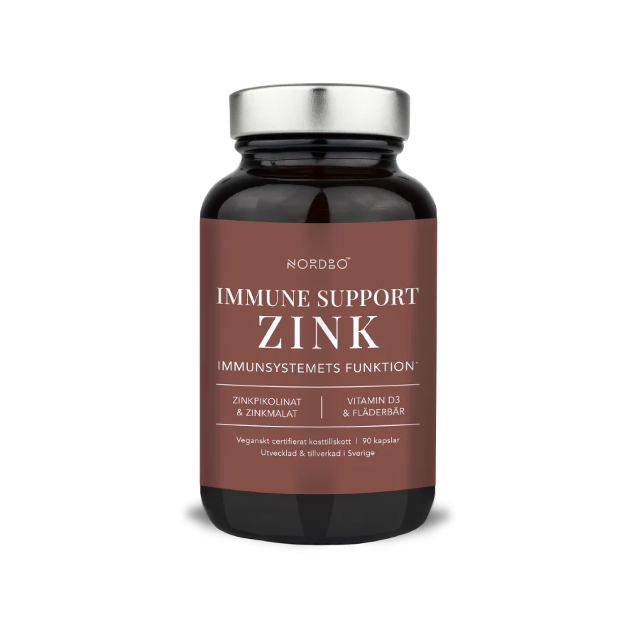 NORDBO Immune Support Zink cinkas imuninei sistemai palaikyti 90kaps.