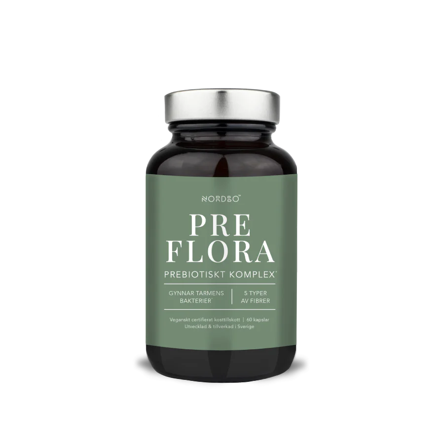 NORDBO PreFlora 5 rūšių prebiotinės skaidulos 60kaps.