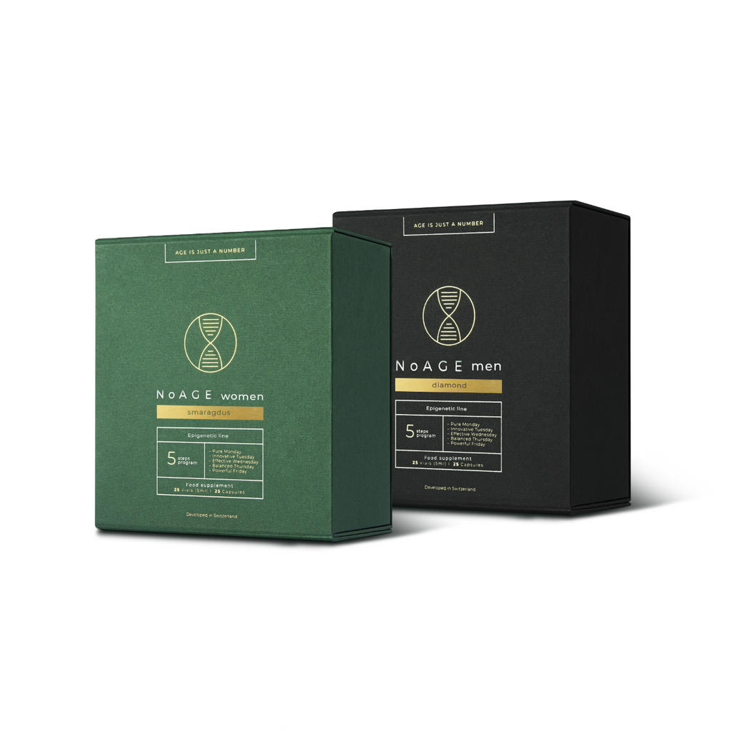 NoAGE rinkinys jai ir jam – women smaragdus ir men diamond