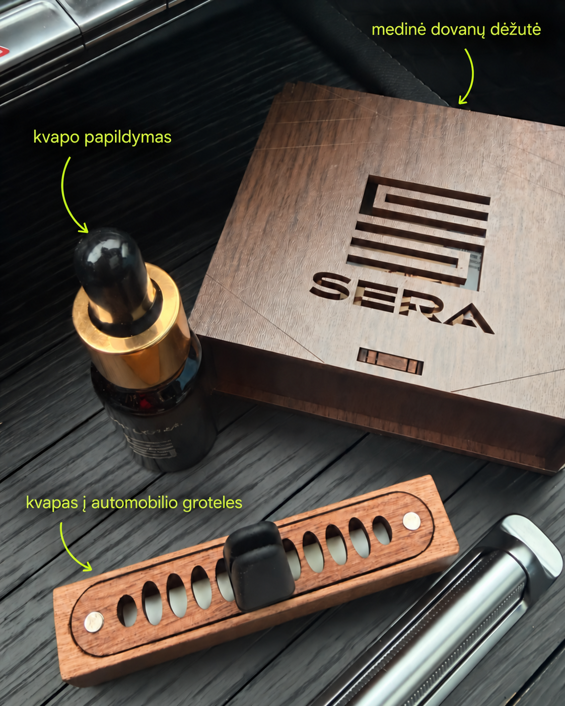 SERA automobilio kvapo rinkinys į groteles, 10 ml