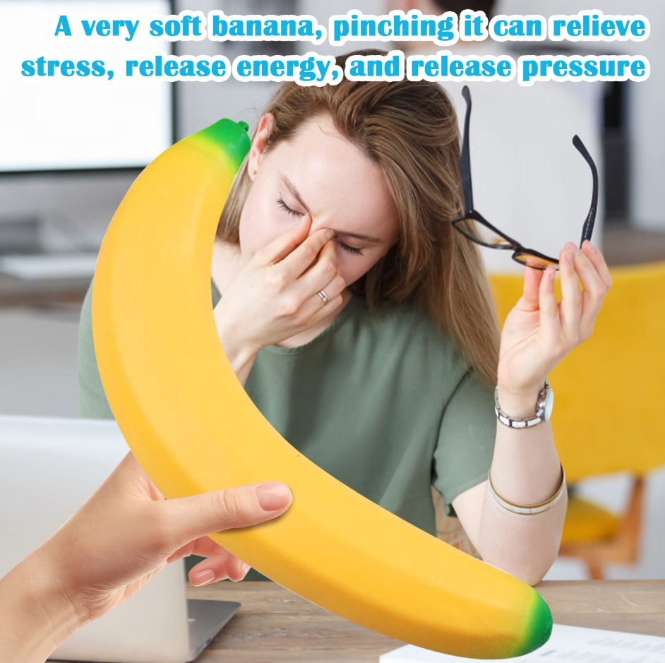 Squishy bananas 40 cm XL dydis