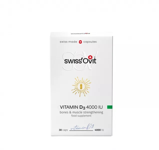 SwissOvit Vitaminas D3 4000 TV, 30 kapsulių