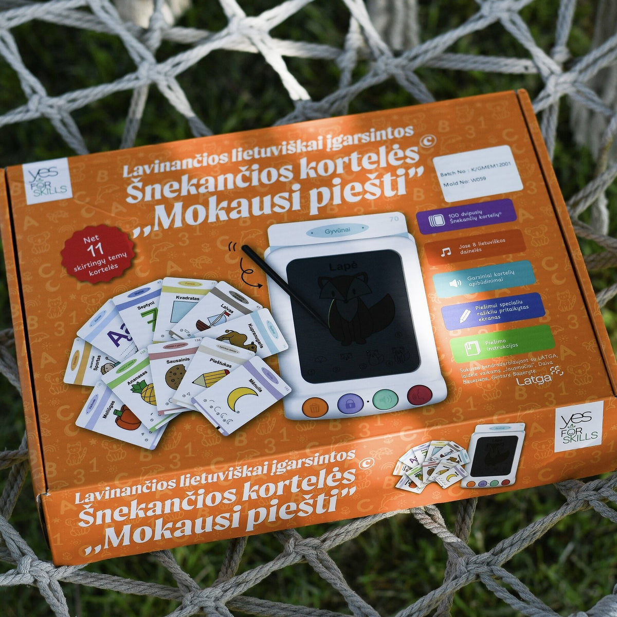 Yes For Skills lietuviškai įgarsintos Šnekančios kortelės „Mokausi piešti“ su garsiniais kortelių apibūdinimais, kalbančios lietuviškai